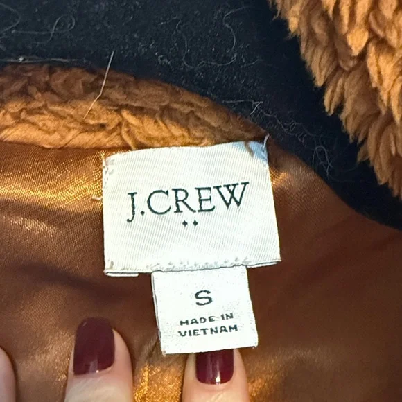 J.Crew Rust Teddy/Sherpa Jacket - Picture 2 of 3